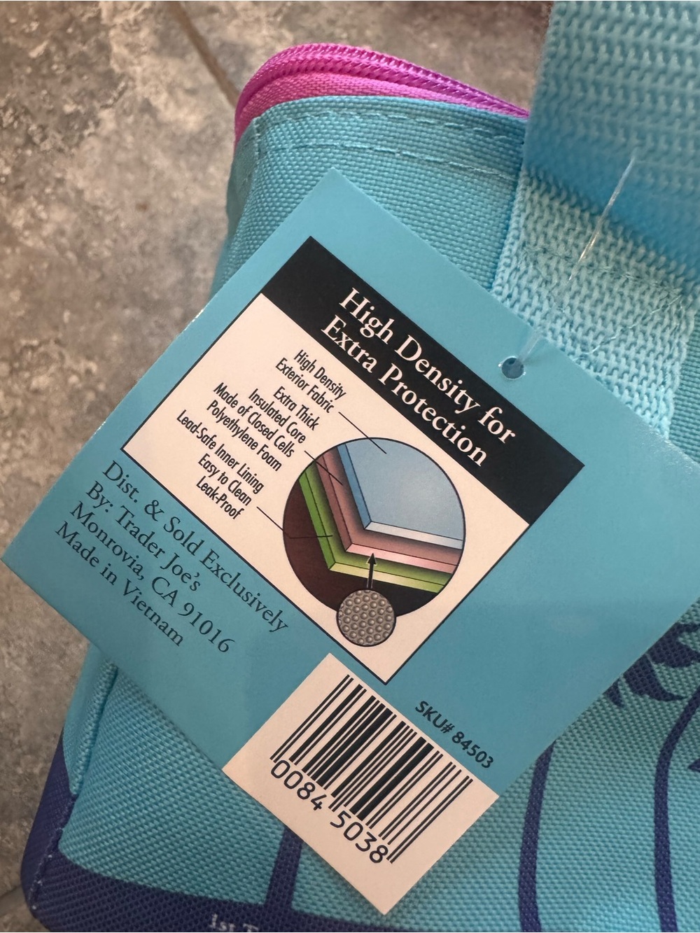 Trader Joe’s blue purple colorful mini insulated bags NEW - Picture 3 of 3